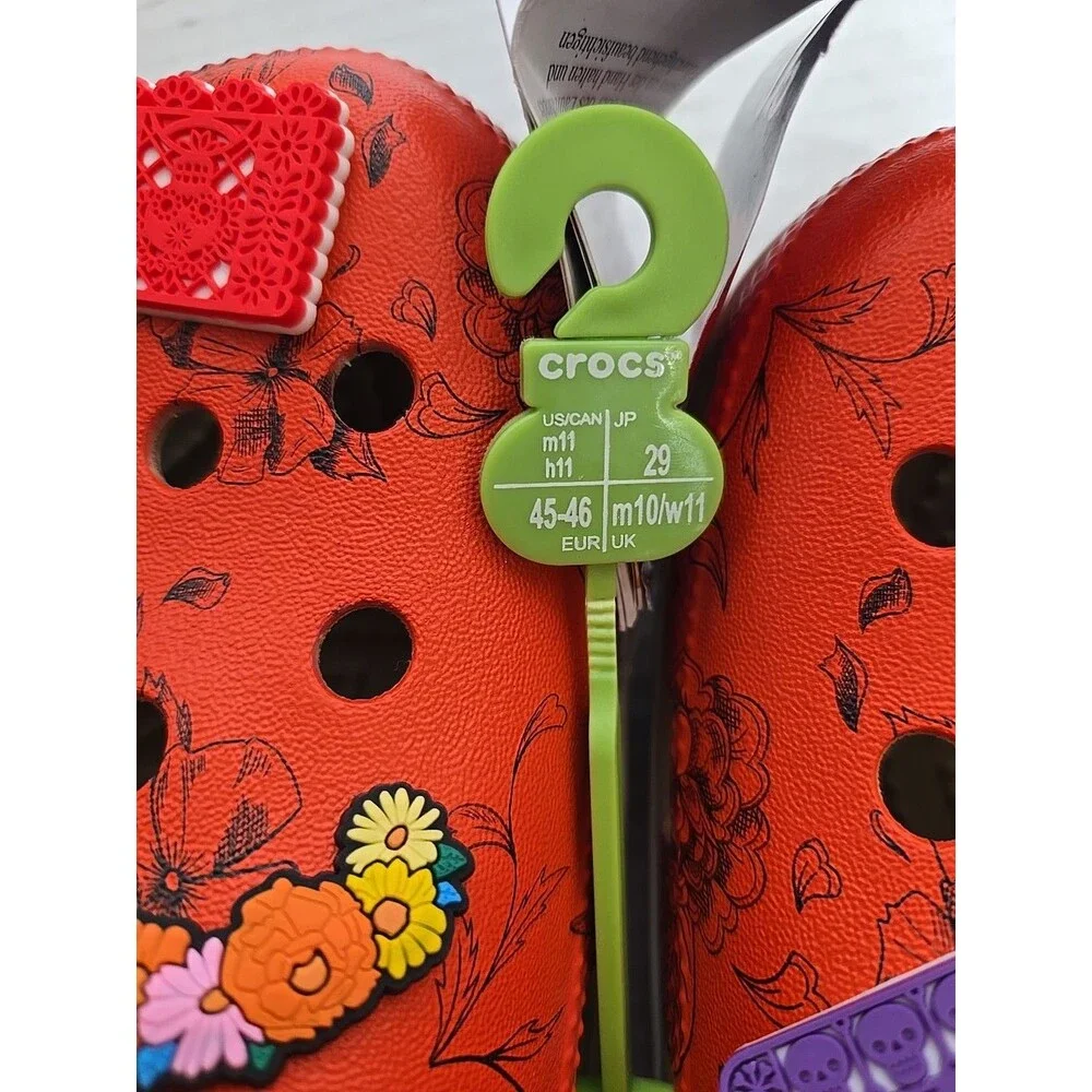 Crocs Frida Kahlo Classic Clog Slip On  Mens Size 11 New No Box  Customized.
